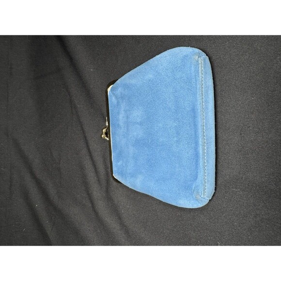 Dooney & Bourke Sky Blue Suede Hobo Bag Logo Lock Key Fob Coin Purse - Picture 16 of 16